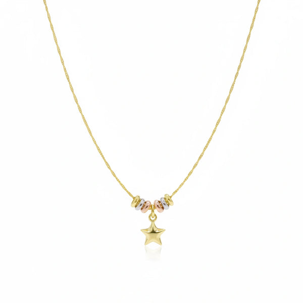 Gargantilla de aros de la suerte con estrella