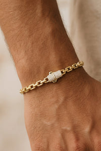 Pulsera de oro 10k tipo clip Mod.300010 - 21 cm