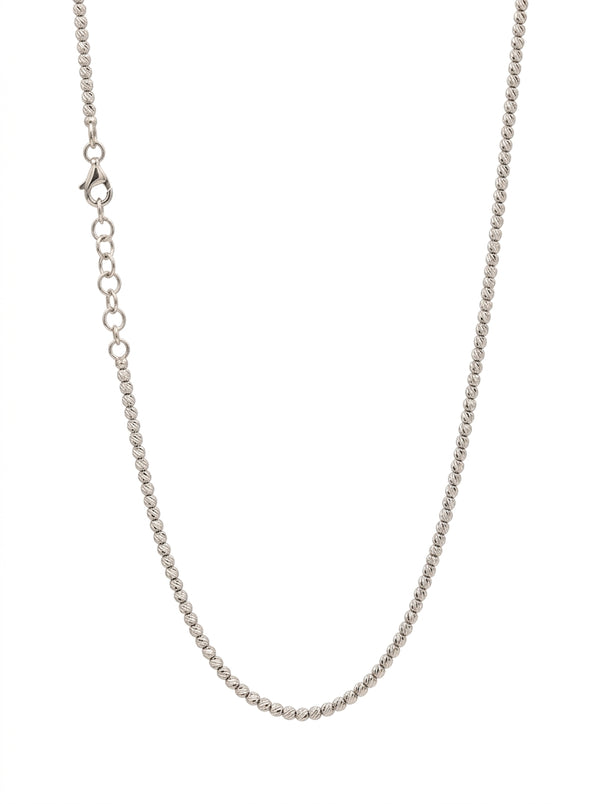 Gargantilla de oro blanco 14k diseño de bolitas diamantadas Mod 5836