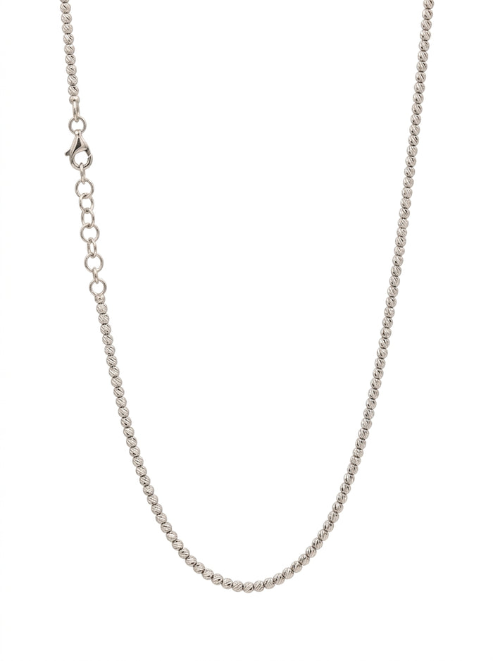 Gargantilla de oro blanco 14k diseño de bolitas diamantadas Mod 5836