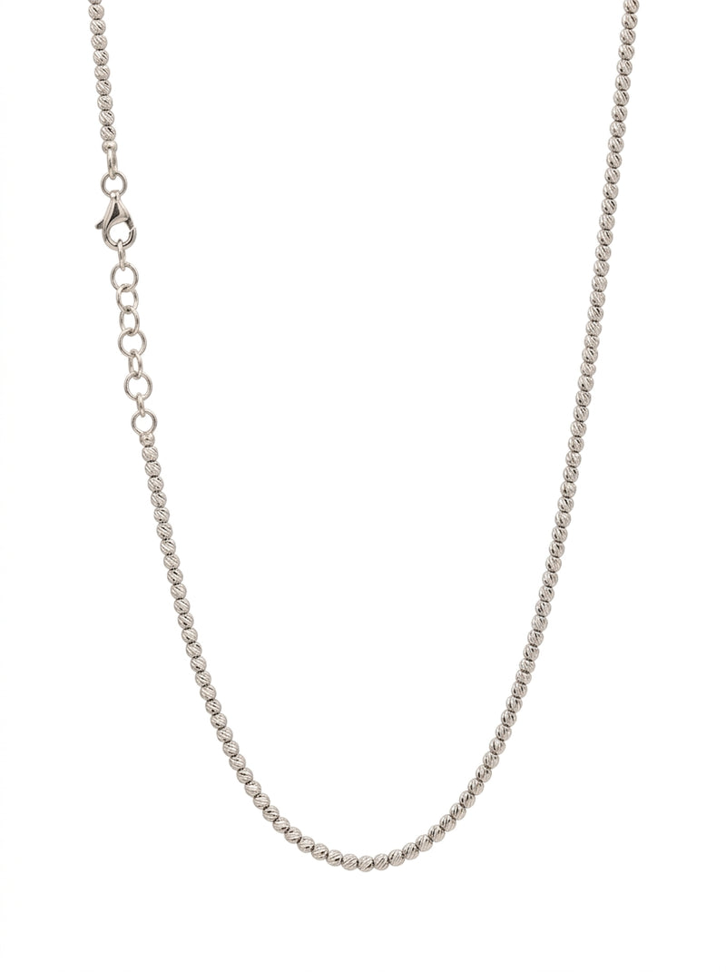 Gargantilla de oro blanco 14k diseño de bolitas diamantadas Mod 5836