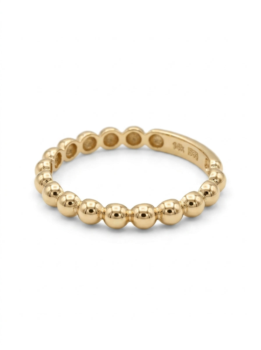 Anillo de oro 14k diseño silueta de bolitas Mod 5859