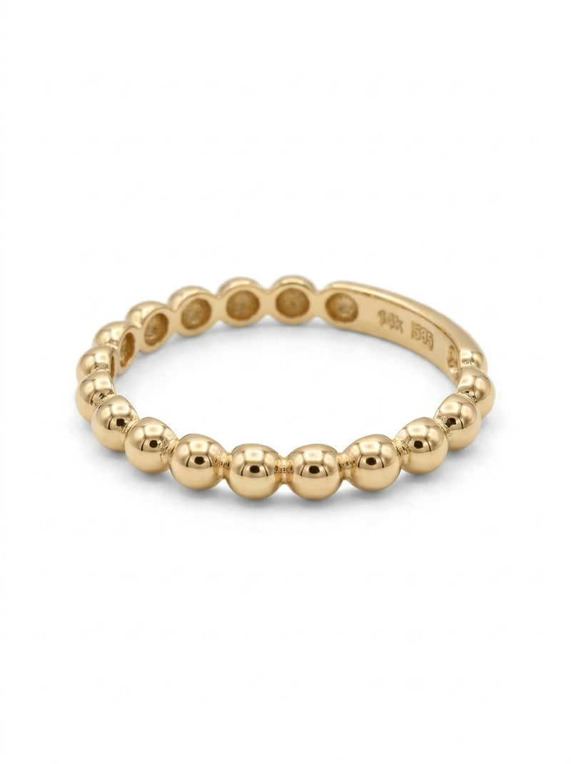 Anillo de oro 14k diseño silueta de bolitas Mod 5859