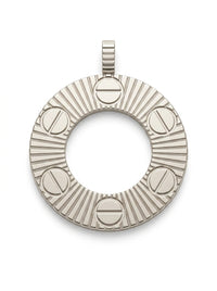 Dije de oro blanco 14k inspirado en diseñador Mod 5800 - 2.5 cm