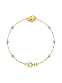 Pulsera de oro 10k diseño de gota Mod LM5181- 18 cm