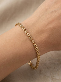Pulsera de oro amarillo 14k tejido especial mod 5511 18 cm