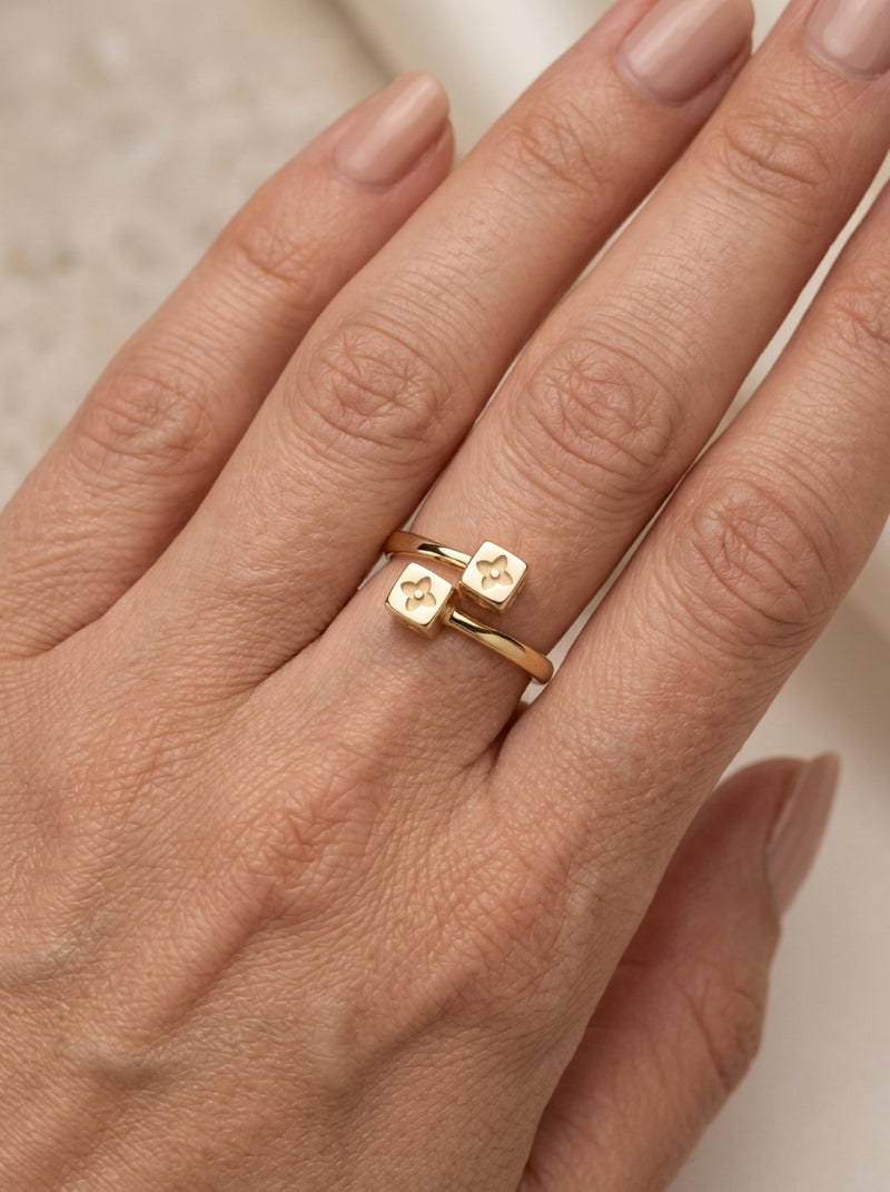 Anillo de oro 14k tipo diseñador Mod 5765