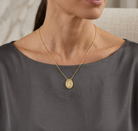 Gargantilla de oro 14k diseño de la virgen Mod LM5131 - 45 cm