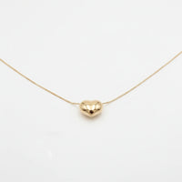 Gargantilla de corazón inflado en oro amarillo 14k