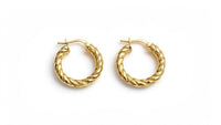 Arracadas trenzadas en oro 14k LM5068 - 2 cm