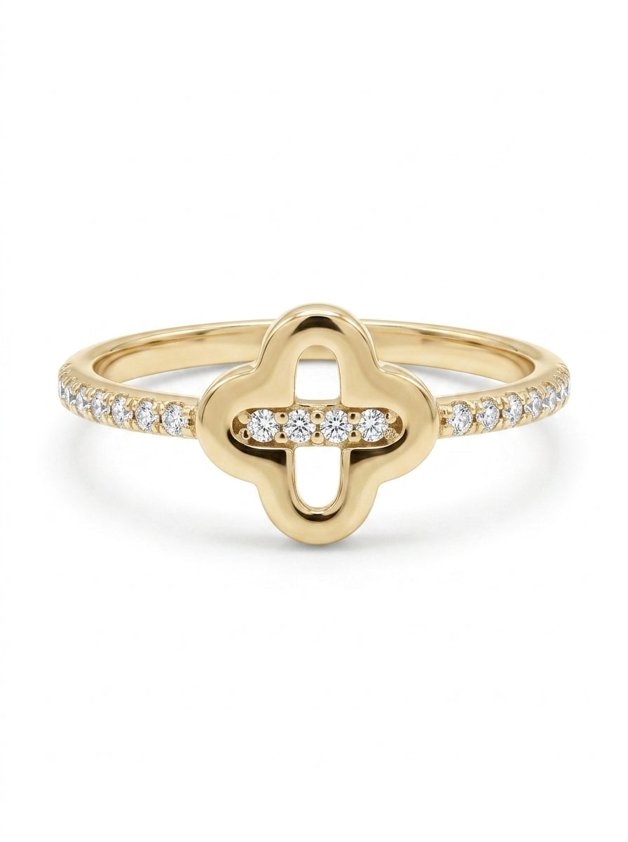 Anillo de oro 10k tipo diseñador mod 5580