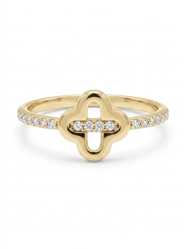 Anillo de oro 10k tipo diseñador mod 5580