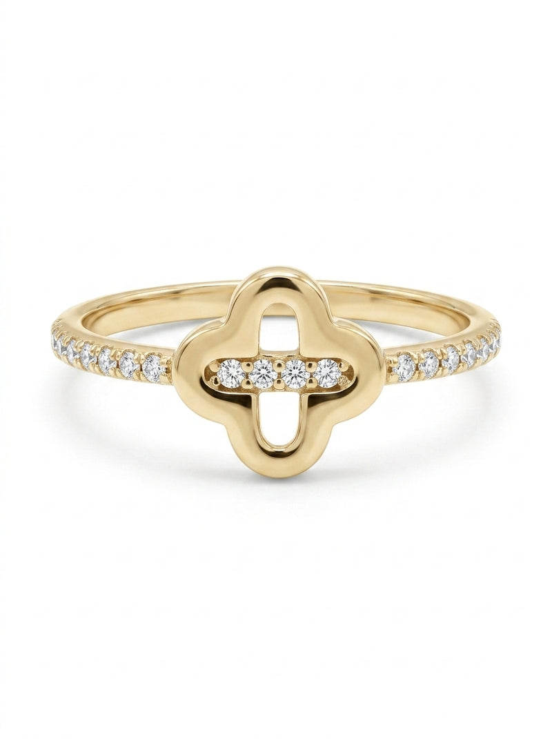 Anillo de oro 10k tipo diseñador mod 5580