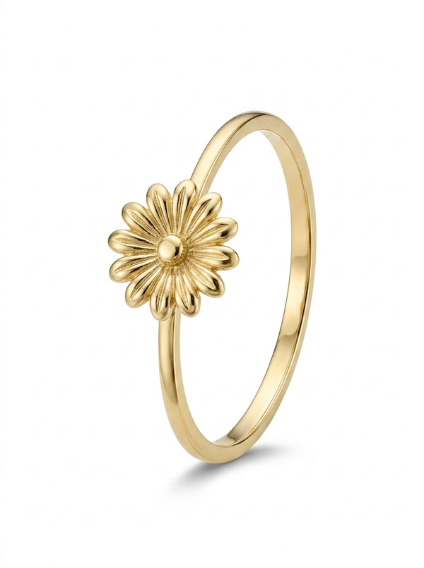 Anillo de oro 14k diseño de flor Mod LM5313