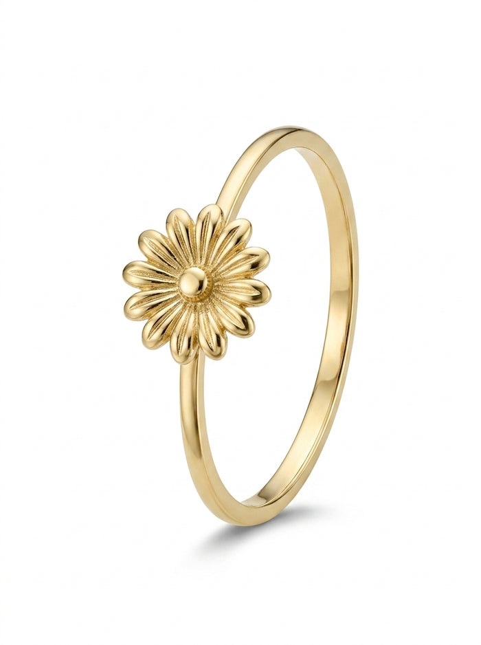 Anillo de oro 14k diseño de flor Mod LM5313