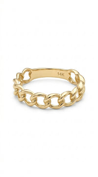 Anillo de oro 14k tipo cubano Mod. LM5091