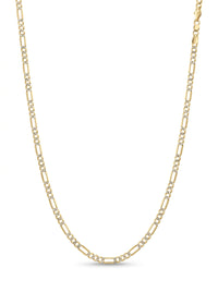 Cadena de oro 14k tejido 3x1 diamantada hueca mod 5827 - 4 mm