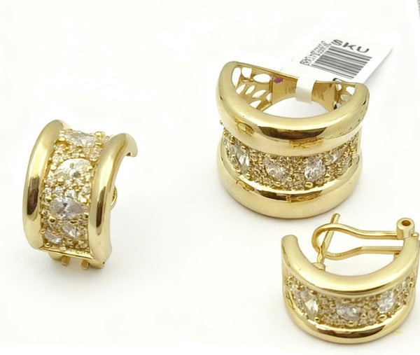 Set de anillo y aretes de oro 14k Mod. 410439