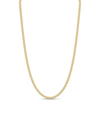 Cadena de oro 14k tejido cubano hueco mod 5823 - 2 mm