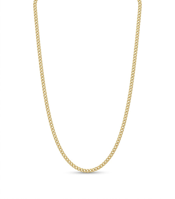 Cadena de oro 14k tejido cubano hueco mod 5823 - 2 mm