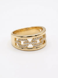 Anillo de oro 14k diseño Eslabones de Luz Mod 5872
