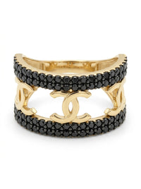 Anillo de oro 14k tipo diseñador con circonias Mod 5768 - 1 cm