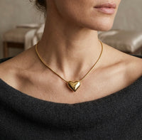 Gargantilla de oro 14k diseño flex con corazón Mod LM5130 - 45 cm