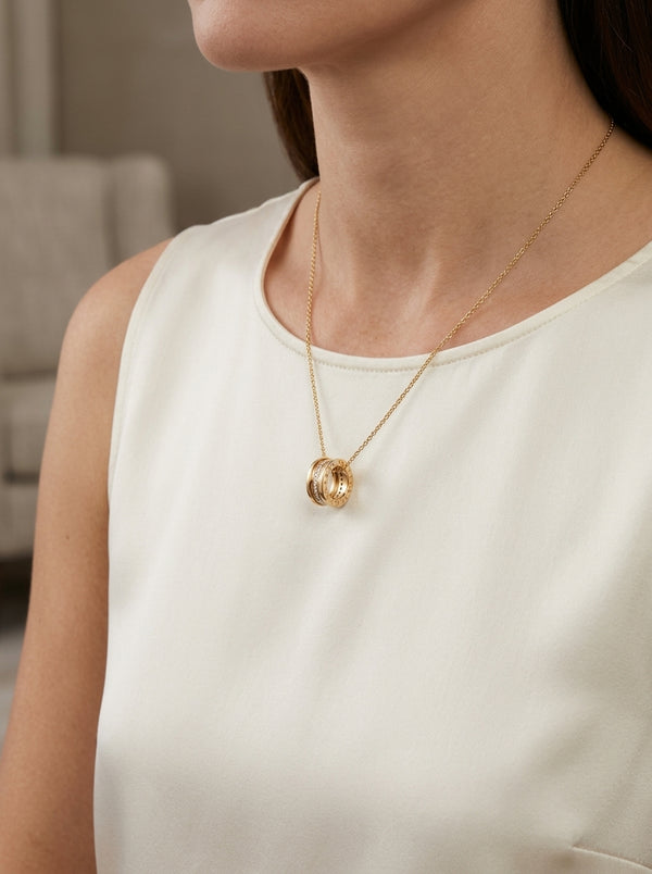 Dije de oro 14k inspirado en diseñador Mod 5797 1.8 cm x 7 mm