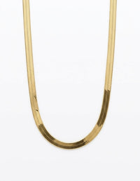 Gargantilla de oro 14k diseño panza de víbora sólida Mod LM 5103 45 cm x 3 mm
