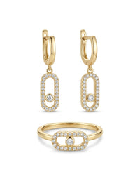 Set de oro 14k tipo diseñador Mod 5938