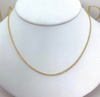 Cadena torsal de oro 14k 1 mm