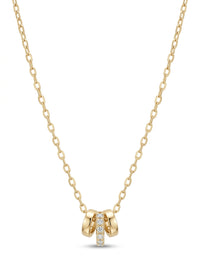 Gargantilla de oro 14k diseño lazo dorado con circonias mod 5596 - 45 cm
