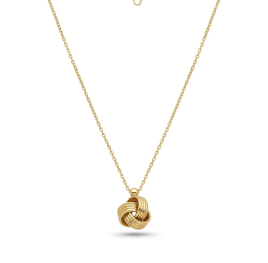 Gargantilla de oro 14k diseño de nudo Mod 5536 - 45 cm