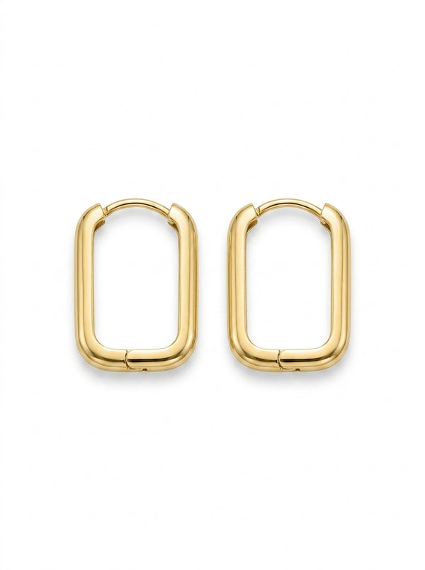 Aretes de oro 14k diseño de eslabón Mod LM5244
