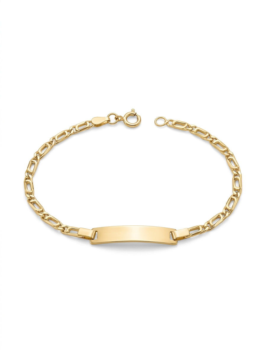 Esclavas kids de oro 14k tejido egipcio Mod 5459 - 14 cm