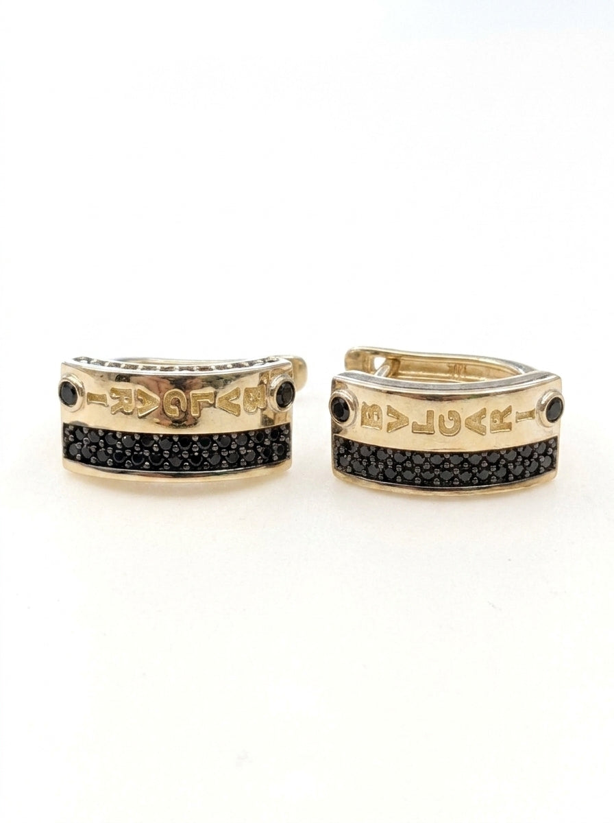 Aretes de oro 14k inspirado en diseñador Mod 5795