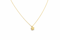 Gargantilla de estrella de oro 14k hueca 45 cm