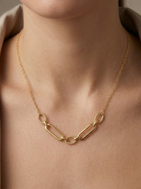 Gargantilla de oro 14k diseño de eslabones Mod LM5320 - 45 cm