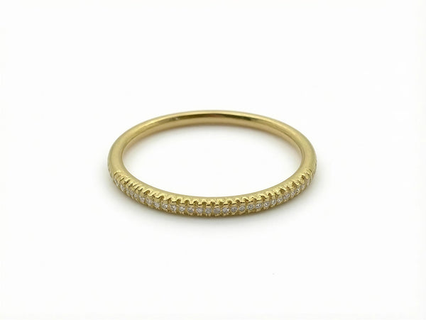 Media churumbela delgada de oro 14k con circonias Mod LM5115