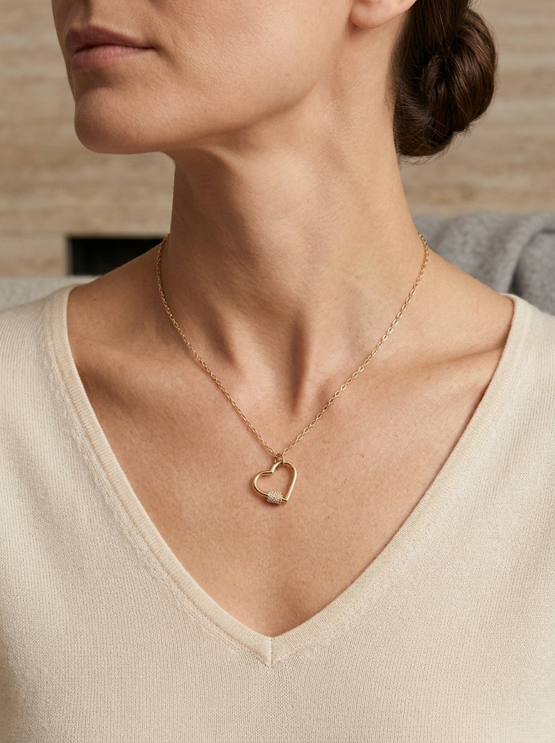Gargantilla de oro 14k diseño de corazón Mod 5636 - 45 cm