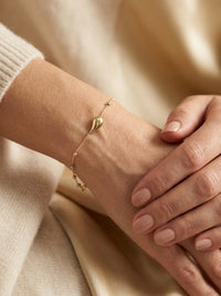 Pulsera de oro 10k diseño de gota Mod LM5181- 18 cm