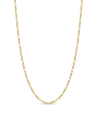 Cadena de oro 14k tejido 3x1 diamantada sólida mod 5830 - 1.5 mm