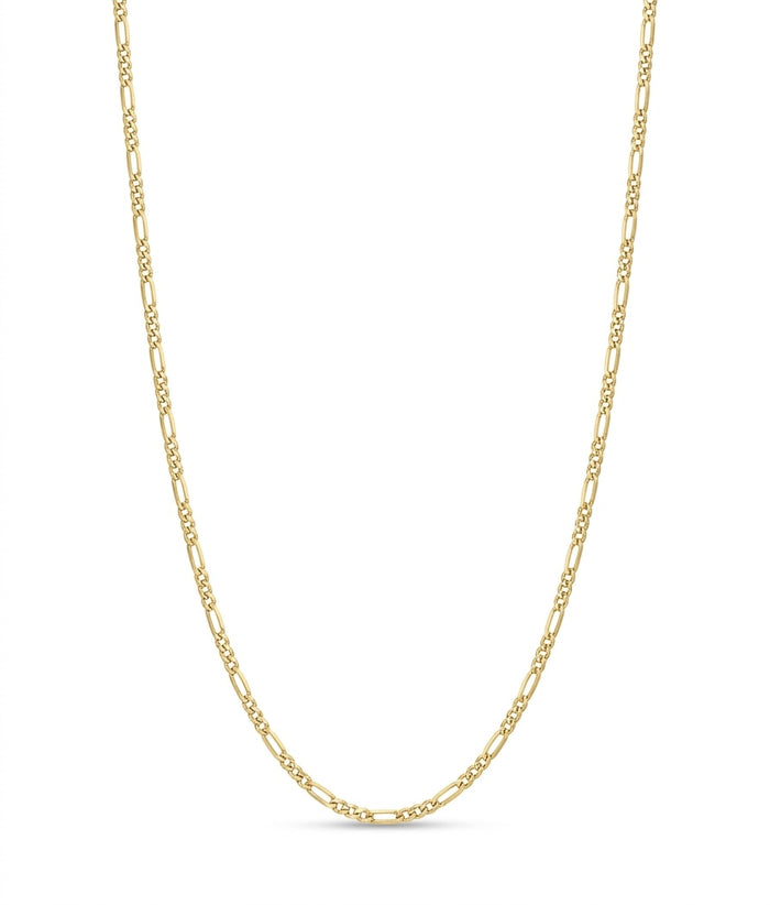 Cadena de oro 14k tejido 3x1 diamantada sólida mod 5830 - 1.5 mm