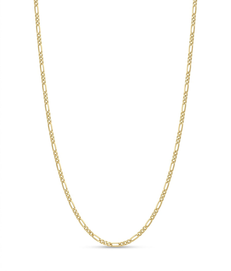Cadena de oro 14k tejido 3x1 diamantada sólida mod 5830 - 1.5 mm