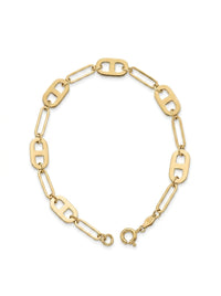 Pulsera de oro 10k tipo diseñador Mod LM5178- 18 cm