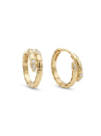 Arracadas de oro 14k tipo diseñador diseño de serpiente Mod 5690