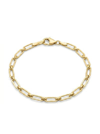 Pulsera de oro 14K estilo paperclip Mod LM5417 - 18 cm