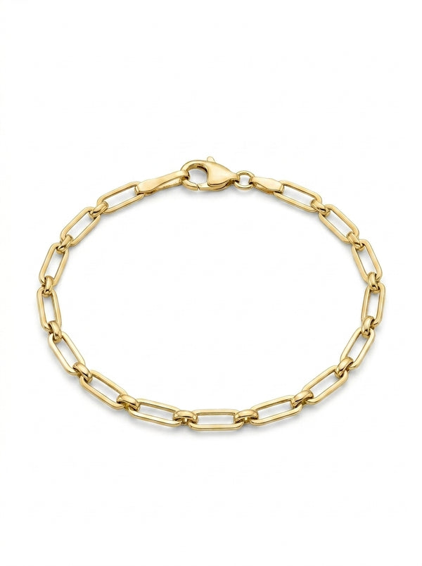 Pulsera de oro 14K estilo paperclip Mod LM5417 - 18 cm