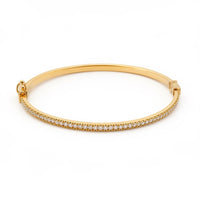 Aro de oro 14k con incrustaciones de circonias Mod.141889 18 cm x 3 mm