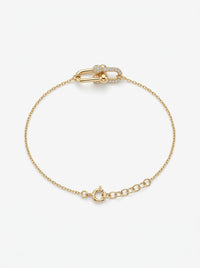Pulsera de oro 14k tipo diseñador mod 5916- 18 cm